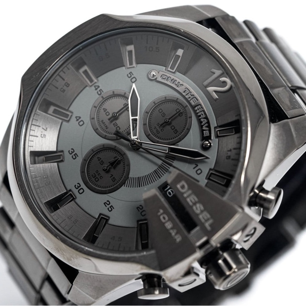 Diesel Mega Chief Chronograph Gunmetal Grey Dial Mens Watch DZ4282‎ - Picture 4 of 16